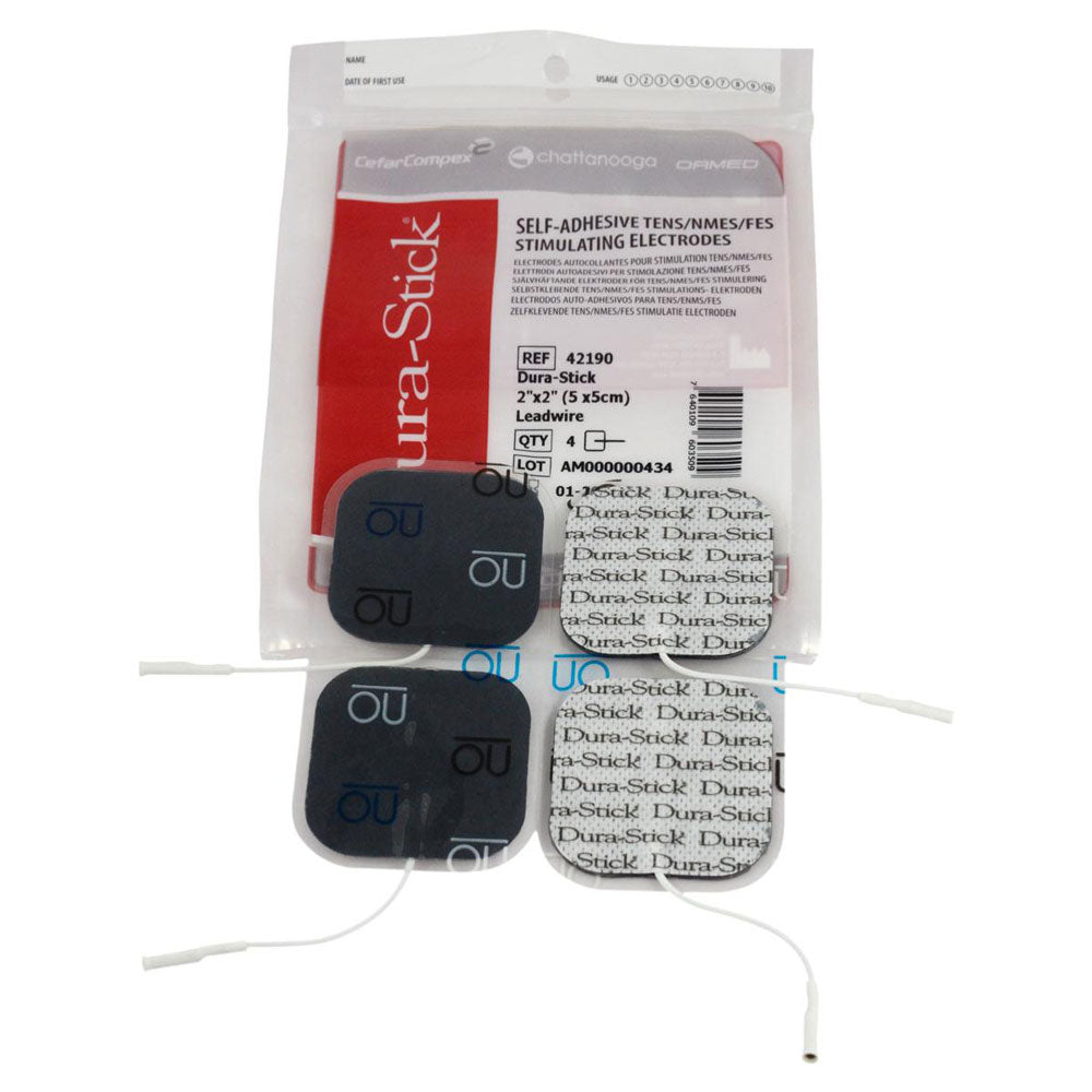 DURASTICK ELECTRODES 2" X 2" Square -42190 (10 Packs) 4 per Pack