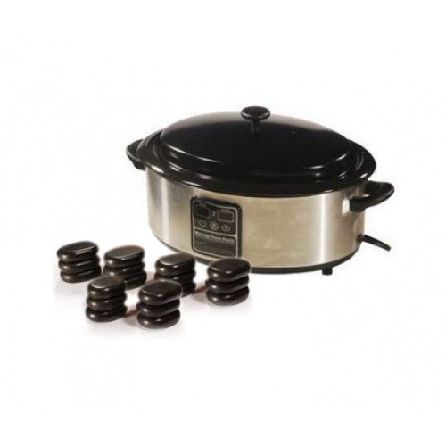 Starter Hot Stone Package Deal 18 Piece Stone + 6 Quart Stone Heater Digital Unit