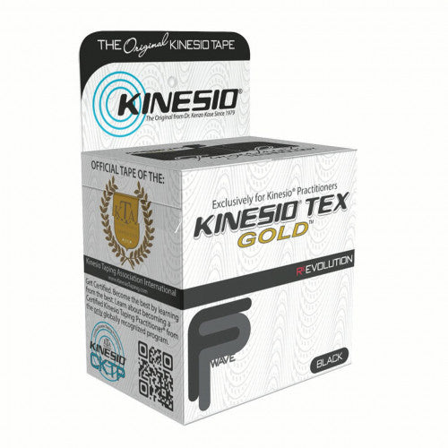 Kinesio-Tex Gold Tape FP Single Roll - 2" x 16.4' Black Color (2 Rolls)
