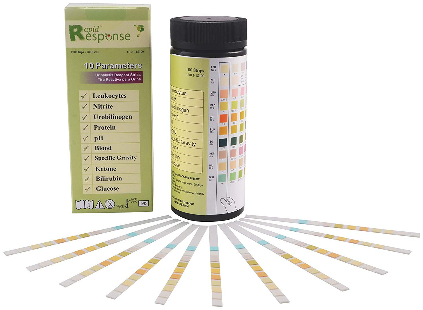 10 Parameter Urinalysis Reagent Strip - SpaSupply