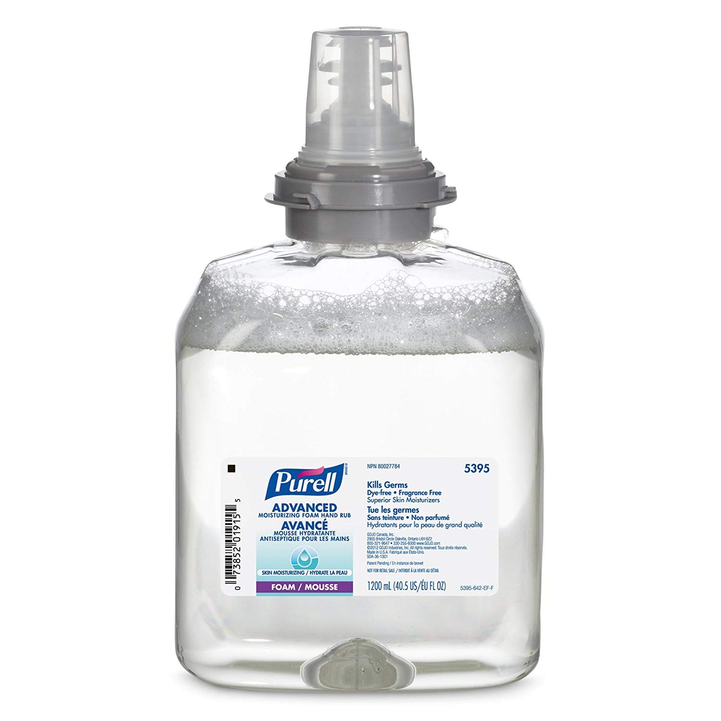 Purell 5395 Advanced Moisturizing Foam Hand Rub TFX Refill, 1200mL, 2-Pack
