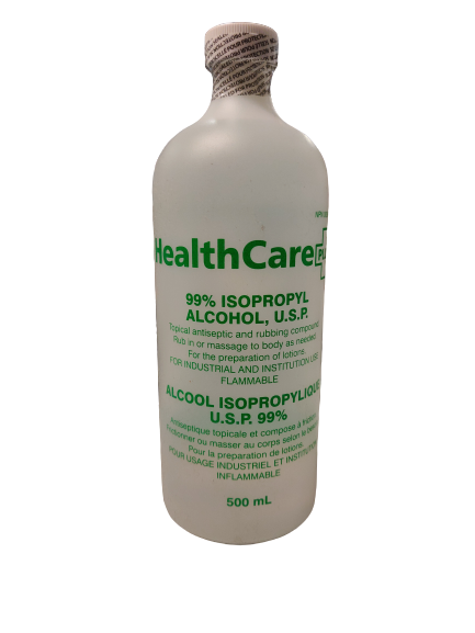 Healthcare Plus Isopropyl 99% Alcohol 500 mL (12 Bottles)