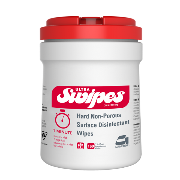 Ultra Swipes Hard Surface Disinfectant Towelettes 160/can (4 Canisters)