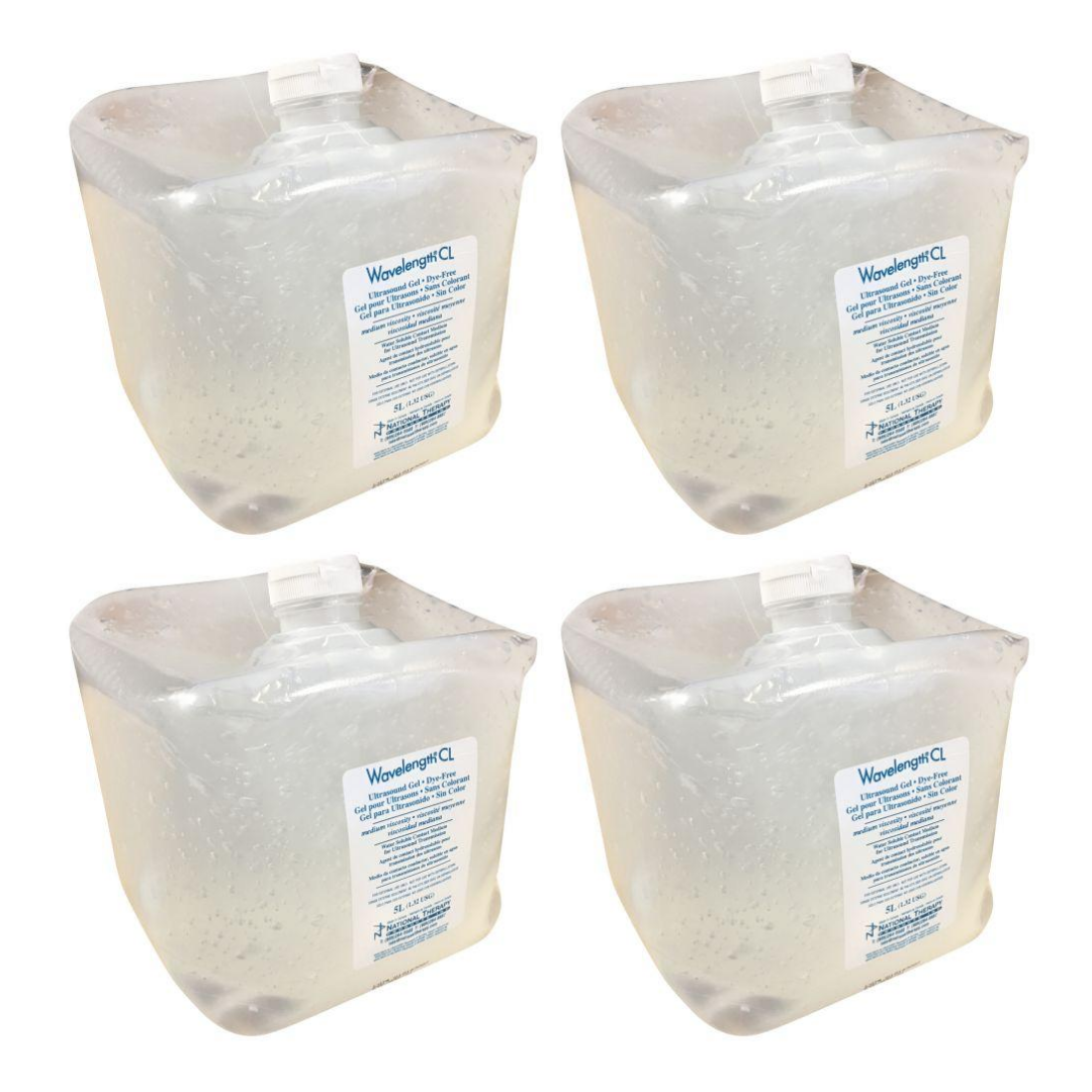 Wavelength Clear Ultrasound Gel 5 Litre (4 Pack)