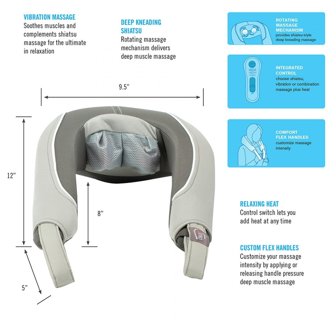 ObusForme Shiatsu and Vibration Neck Massager - SpaSupply