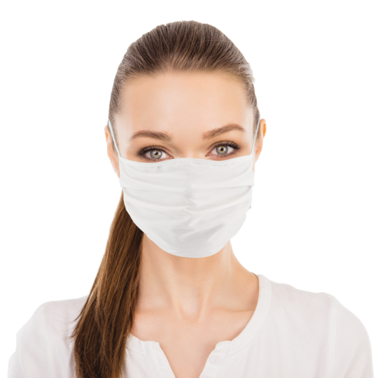 Core Products Layered Cloth White Face Mask Tie Back (5 Pack)