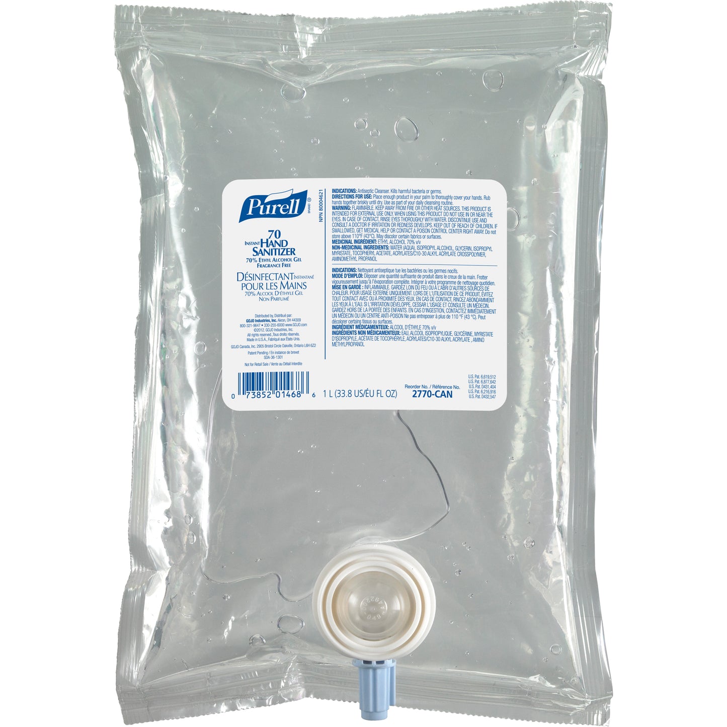 PURELL NXT Hand Sanitizer Refill 1 Litre (Case of 8)