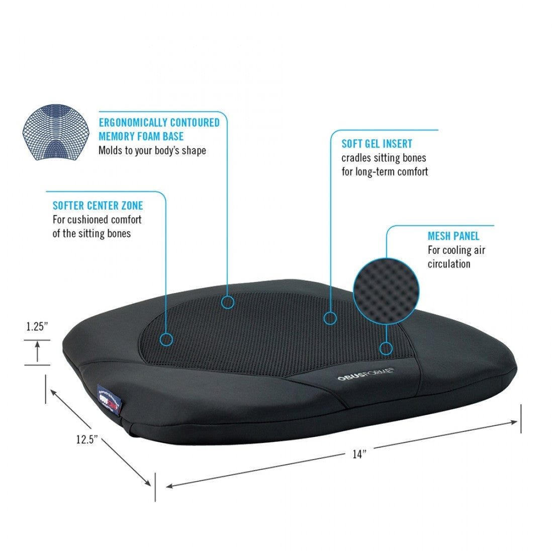 ObusForme Gel Seat Cushion - SpaSupply