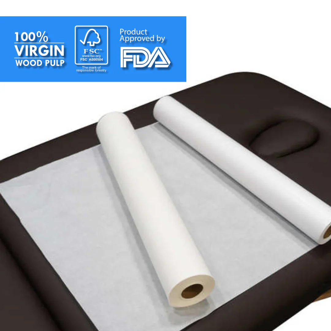 Exam Table Paper 21" x 250  Premium Smooth Paper Roll 8 Rolls/Box
