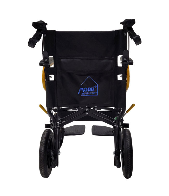 12" Wheel Transport Chair Yellow: MHTC12BYE