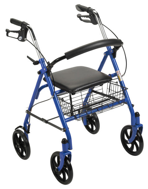 Drive Medical Durable 4 Wheel Rollator with 7.5" Casters - SpaSupply