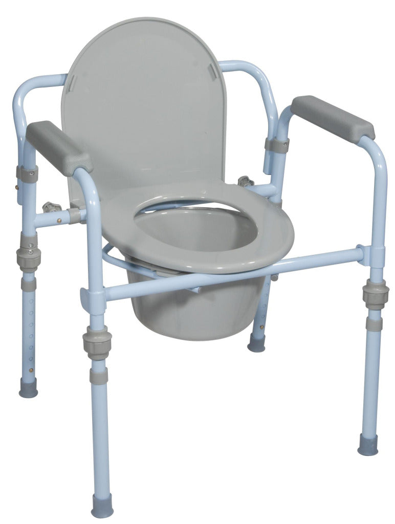 Drive Medical Folding Steel Commode (Retail) - SpaSupply