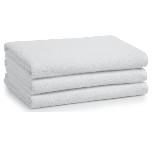 Ultra Soft 100% Cotton Velour Fitness Towel 22" x 44" (White)