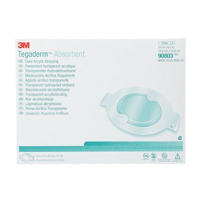 3M Tegaderm Absorbent Clear Acrylic Dressing, Large Oval - SpaSupply