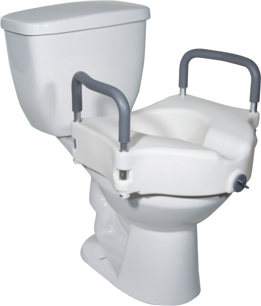 2-in-1 Raised Toilet Seat with Tool-free Removable Arms - SpaSupply