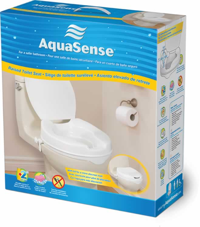 AquaSense Raised Toilet Seats with Lid - SpaSupply