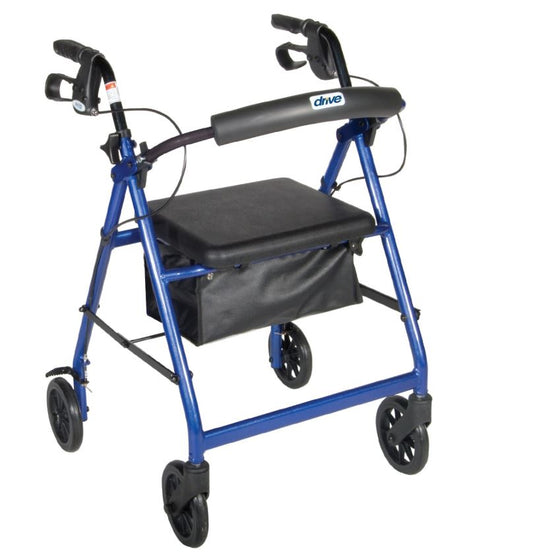Drive Medical Aluminum Rollator, 6" Casters - SpaSupply