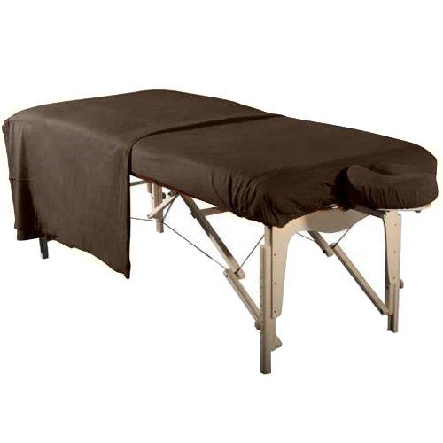 Flannel 3 Piece Massage Table Set - Chocolate - SpaSupply