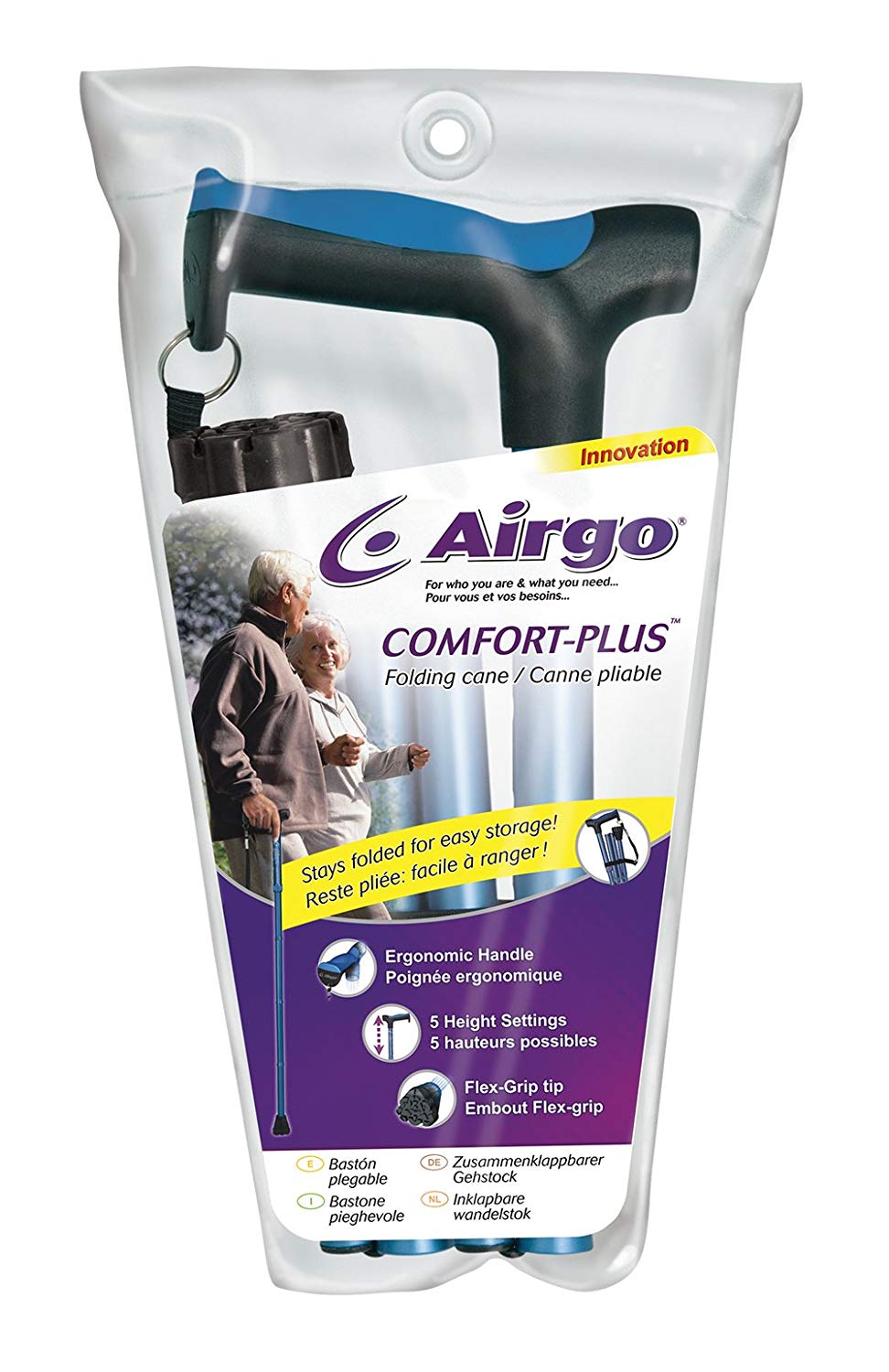 Airgo Comfort-Plus Folding Cane - SpaSupply