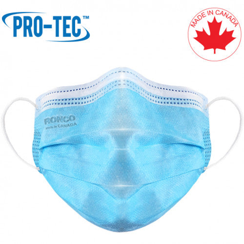 Ronco Pro-Tec 3 ply Pleated Masks, ASTM Level-3 (50/Box)