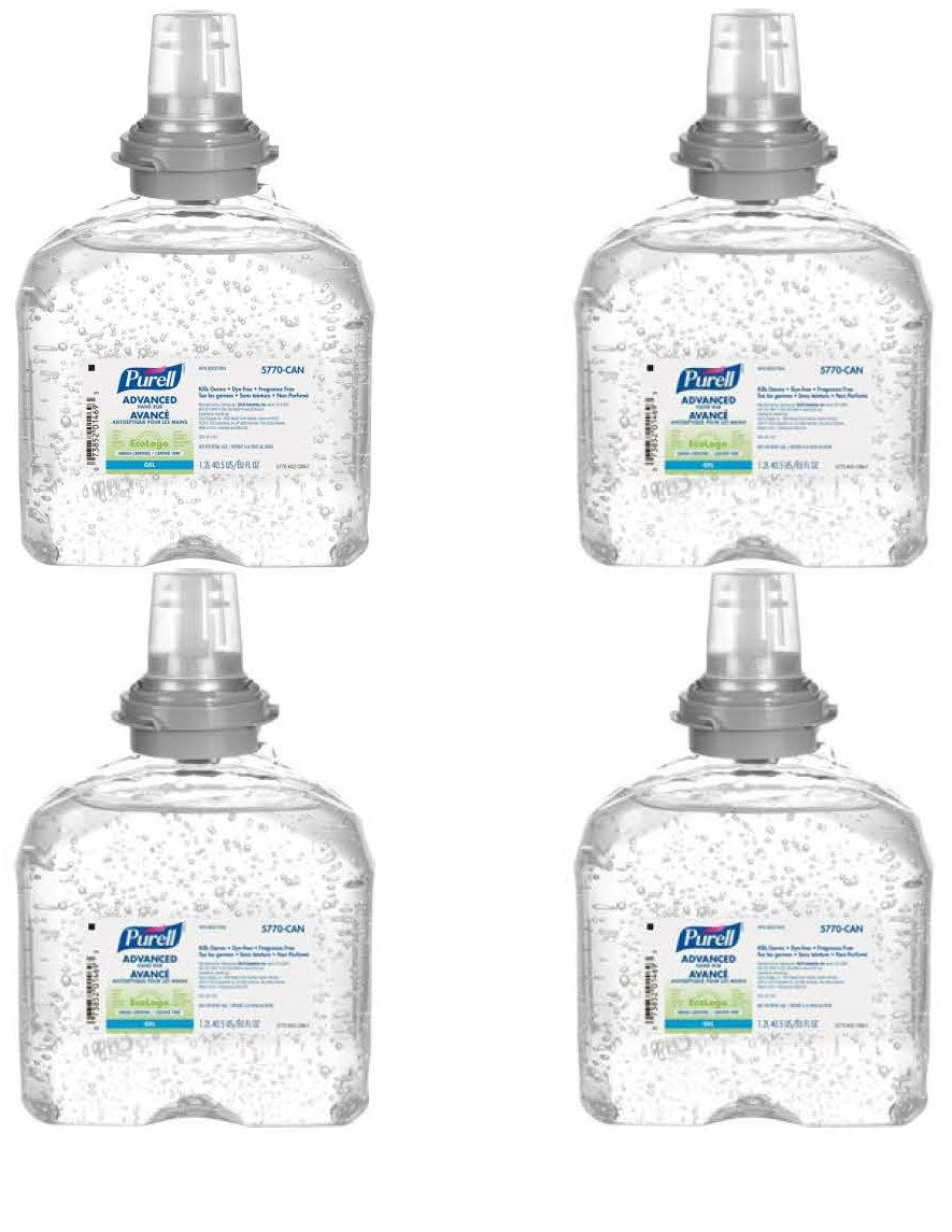 Purell TFX Advanced Gel Hand Sanitizer Refill, 70% Alcohol Content Code 5770-04-CAN 1200 ml (Case of 4)