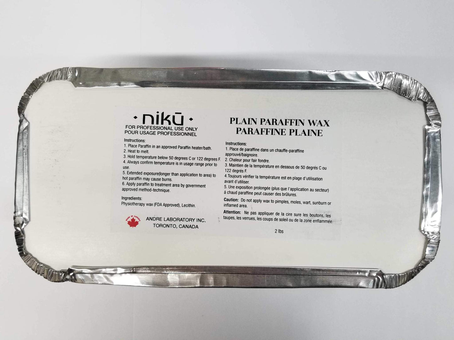 Niku Paraffin Wax Unscented (2 lbs.) Made in Canada