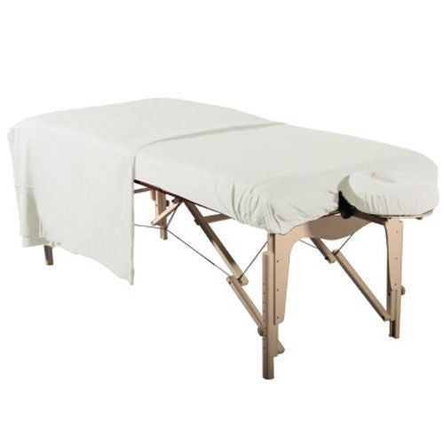 Flannel 3 Piece Massage Table Set - White - SpaSupply